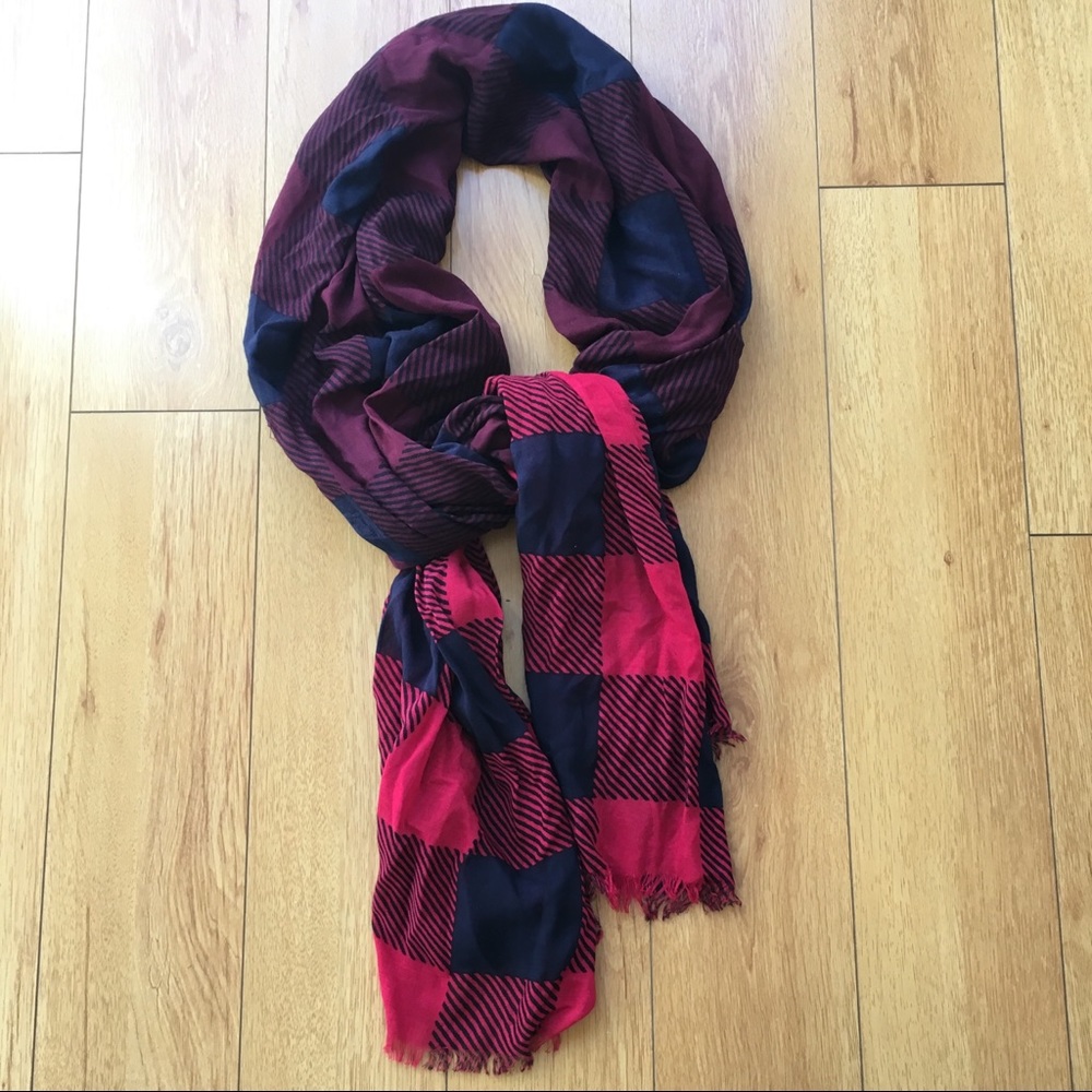 Red Plaid Scarf/Wrap